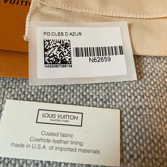 SOLD Authentic Louis Vuitton Cles Damier Azur - Picture 2 of 11